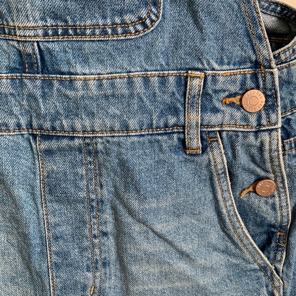 BDG Womens Light Blue Denim Overall Shorts size Medium - Picture 4 of 10
